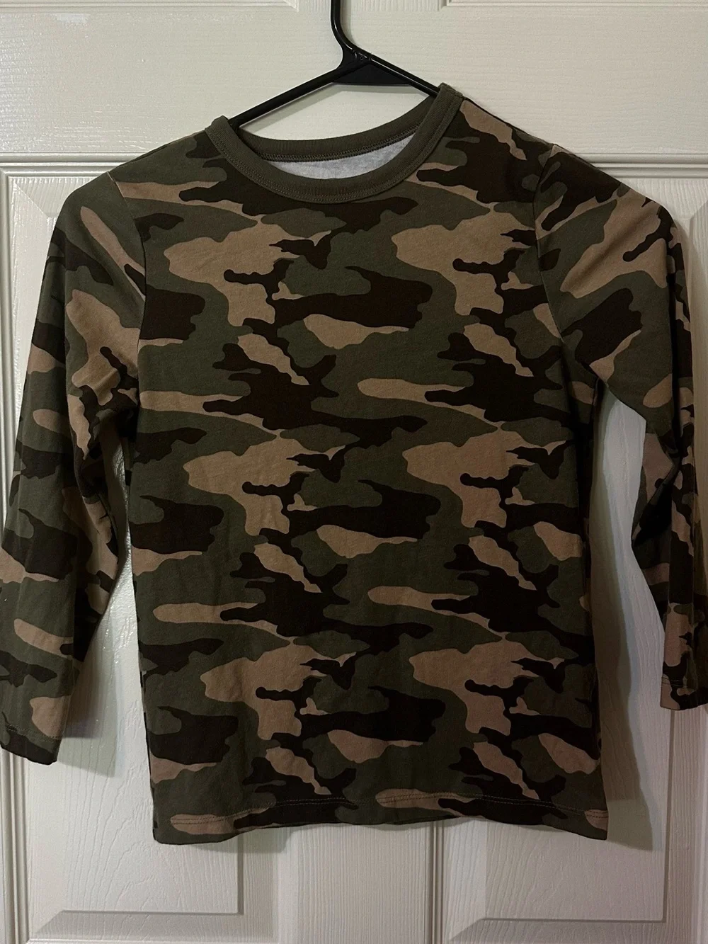 wonder nation Green & Brown Camo Long Sleeve Tee